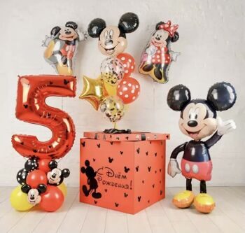 Коробка сюрприз №9 с ходячей Фигурой Микки Маус.